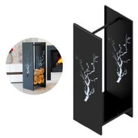 Stojak na drewno kominkowe DĄB II Stalowy wolnostojący regał