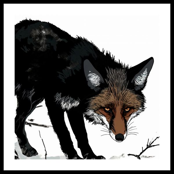 Plakat 60x60cm Nieufny Lis zdjęcie 3