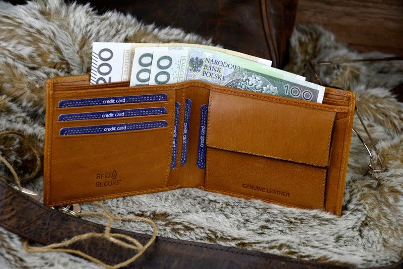 Oryginalny Portfel Męski Skórzany Brązowy Buffalo Wild RFID Poręczny zdjęcie 9