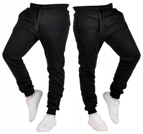 K01 r. XL MĘSKIE SPODNIE DRESOWE JOGGERY GŁADKIE na Arena.pl