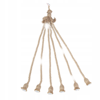 LAMPA OPRAWA WISZĄCA SZNUR JUTOWY 6x1m 6xE27