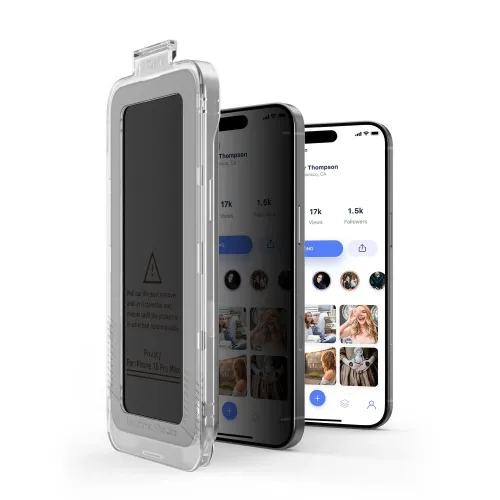 szkło prywatyzujące tech-protect quick set spy+ 2-pack na iphone 16 pro max na Arena.pl