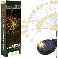 2x LAMPA SOLARNA OGRODOWA DMUCHAWIEC 50CM 120 LED ZEWNĘTRZNA OGRODU WBIJANA