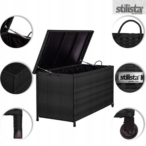 SKRZYNIA OGRODOWA NA TARAS BALKON Z TECHNORATTANU DO PRZECHOWYWANIA na Arena.pl