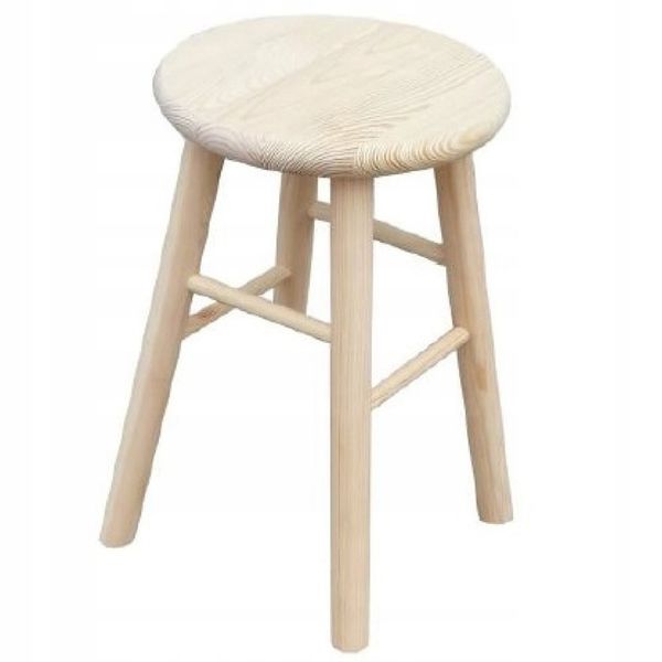 TABORET DREWNIANY KUCHENNY STOŁEK KRZESŁO 46cm SOLIDNY SOSNOWY DO zdjęcie 7