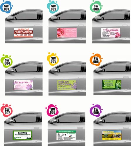 MAGNES na samochód reklamowy MATA MAGNETYCZNA 30x60 MIÓD PRODUKTY PSZCZELE na Arena.pl