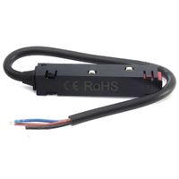 Końcówka zasilająca do szyn magnetycznych 3-fazowych 465 Domeno LED czarna