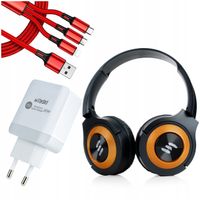 BEZPRZEWODOWE SŁUCHAWKI NAUSZNE BLUETOOTH STEREO + UNIWERSALNA ŁADOWARKA