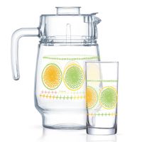 ZESTAW DO NAPOJÓW DZBANEK + 6 SZT SZKLANEK LUMINARC TROPICAL 7 EL.