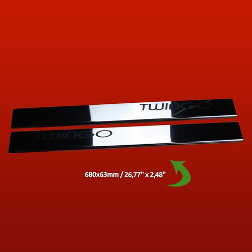 Listwa progowa RENAULT TWINGO MK2 Stal nierdzewna 304 połysk 2szt na Arena.pl