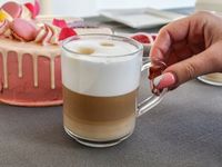 Zestaw 12 szklanek z uchem 250 ml kubek szklanki DO KAWY HERBATY komplet