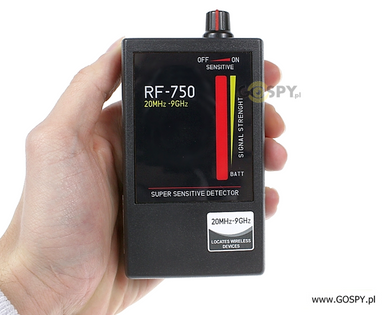 Wykrywacz podsłuchów, kamer i lokalizatorów GPS RF-750