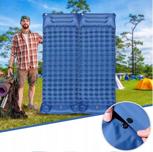 2x DMUCHANA MATA MATERAC Z WBUDOWANĄ POMPKĄ DWUOSOBOWA KARIMATA ULTRA LEKKA na Arena.pl