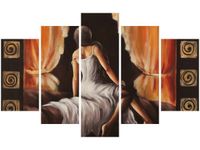 70 100CM OBRAZ 5 ELEM PIĘKNA DZIEWCZYNA DRUK PŁÓTNO