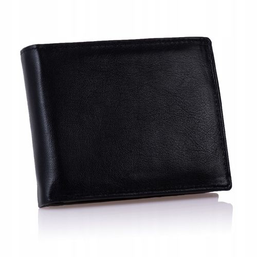 SEPHER Portfel Skórzany męski CZARNY piozomy SKÓRA na Arena.pl