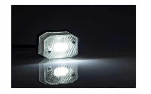 Lampa lampka obrysowa przednia przyczepki biała LED diodowa odblask Fristom na Arena.pl