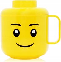 KUBEK LEGO GŁÓWKA GŁOWA TWARZ ZABAWNY GADŻET 250ml Z NAKRĘTKĄ