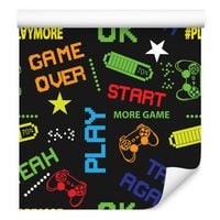 Tapeta młodzieżowa kolorowe napisy piksele gra