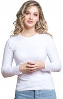 PODKOSZULKA damska BIAŁA z długim rękawem Bawełniana Certyfikowana r. L