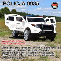 MEGA POLICJA Z MEGAFONEM I RADIEM, MIĘKKIE KOŁA/9935