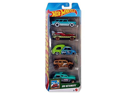 Autka Hot Wheels - HW Getaways - 5 pak (JBJ77) na Arena.pl