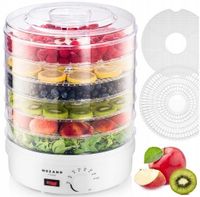 DUŻA SUSZARKA DO OWOCÓW WARZYW GRZYBÓW ZIÓŁ MOCNA 500W 6 SIT ZESTAW