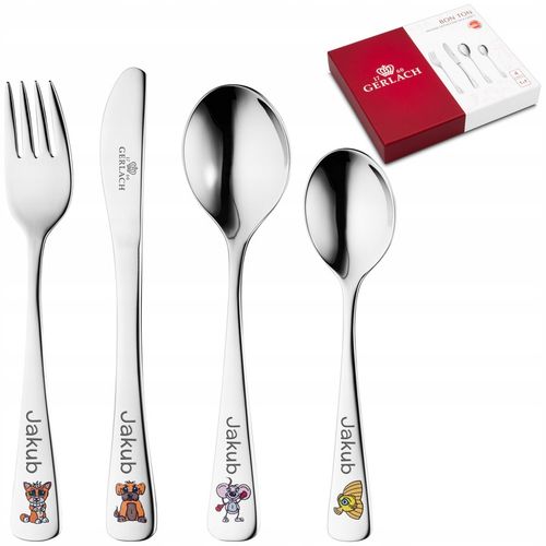 Sztućce dla Dzieci Gerlach Pychotki GRAWER PREZENT na Chrzest Roczek na Arena.pl