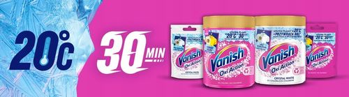 Vanish Oxi Action Odplamiacz do koloru i bieli 2 x 470 g na Arena.pl