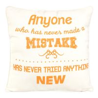 Ozdobna POSZEWKA NA PODUSZKĘ z napisem biały 45x45