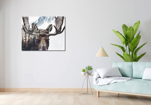 Obraz 90x70cm Łoś Duch Lasu na Arena.pl