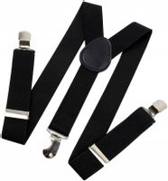 Szelki Damskie Męskie mocne do spodni Emo unisex E42_Czarne