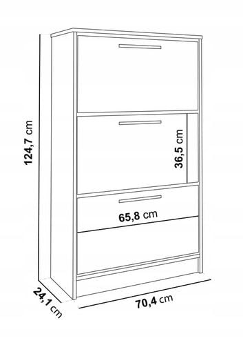 Szafka na buty otwierana uchylna SZNB01 na Arena.pl