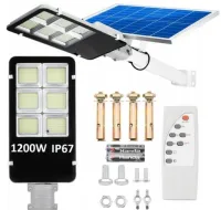 LATARNIA ULICZNA 1200W LAMPA SOLARNA+PANEL+UCHWYT