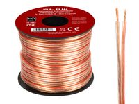 Przewód głośnikowy 2x1,50mm przezroczysty 25m