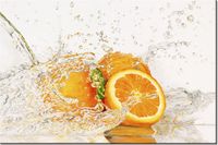 100 70CM OBRAZ PŁÓTNO POMARAŃCZA WODZIE PŁÓTNO RAMA