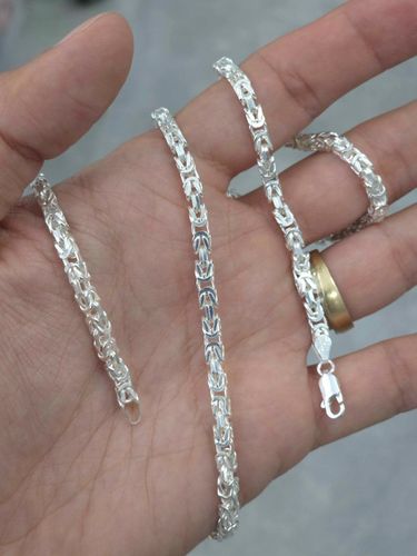 SREBRNY ŁAŃCUCH MĘSKI SPLOT KRÓLEWSKI 50 cm 4 mm SREBRO 925 GRAWER M.JOPEK na Arena.pl