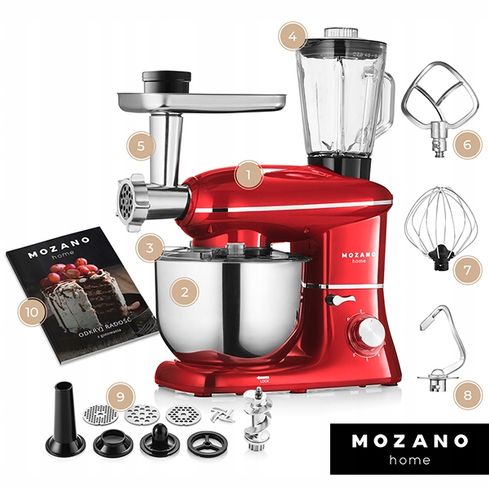 ROBOT KUCHENNY PLANETARNY MIKSER BLENDER DO MIĘSA 4w1 MISA 6,2L + PRZEPISY na Arena.pl