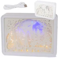 Lampka nocna papierowa wycinanki światło 3d USB