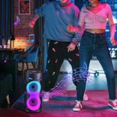 GŁOŚNIK BLUETOOTH SUBWOOFER Z MIKROFONEM PRZEWODOWYM LED USB TF
