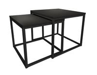 Stolik kawowy 2W1 czarny podstawa czarna