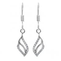 SREBRNE KOLCZYKI ŁEZKI LISTKI SREBRO PRÓBY 925