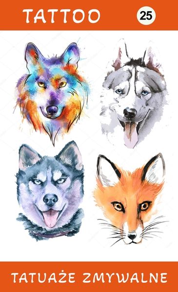Tatuaże zmywalne Wilk zdjęcie 1