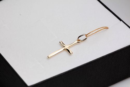złoty elegancki krzyżyk 585 28mm na Arena.pl