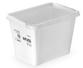 Pojemnik plastikowy pudełko z pokrywką White Line 19 L biały 39x29