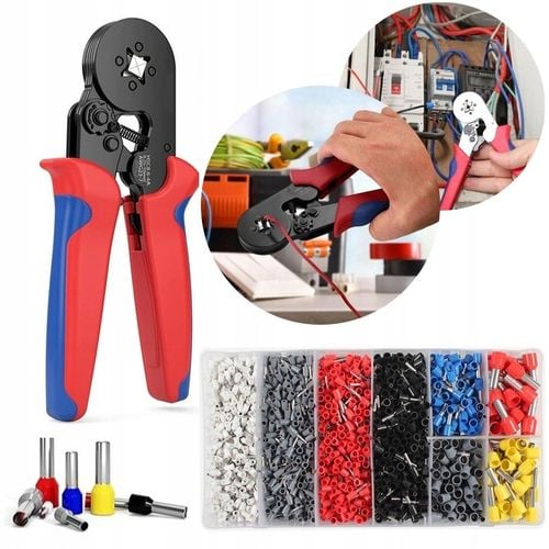 ZACISKARKA DO TULEJEK KONEKTORÓW PRZEWODÓW KABLI PRASKA - ZESTAW 1800 na Arena.pl