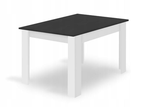 Zestaw stół 120x80 czarno-biały + 4 krzesła czarne do kuchni jadalni na Arena.pl