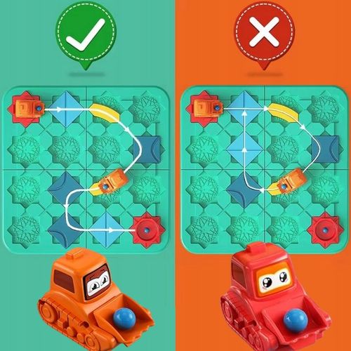 Gra Logiczna dla Dzieci Tor Przeszkód Plansza Koparki Zabawka Edukacyjna 3+ na Arena.pl