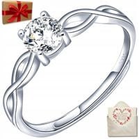 PIERŚCIONEK SREBRNY REGULOWANY NIESKOŃCZONOŚĆ SREBRO 925