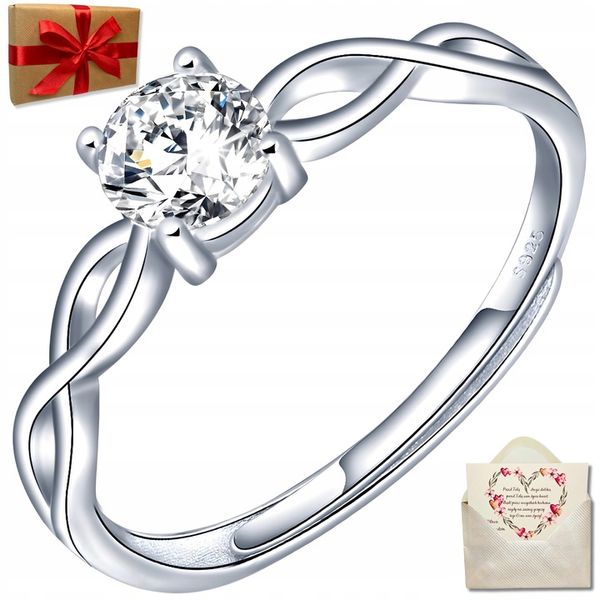 PIERŚCIONEK SREBRNY REGULOWANY NIESKOŃCZONOŚĆ SREBRO 925 zdjęcie 1