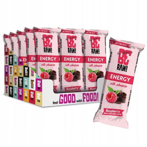Baton energetyczny BeRAW Energy Raspberry Chocolate malinowy fit na Arena.pl